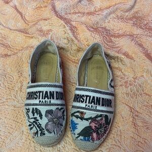 Dior Beige and Black Espadrilles